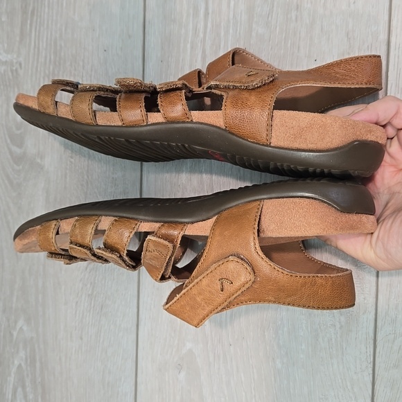 Vionic Women Harissa Hook&loop Leather Sandals Slide Flats Shoes 8 - Picture 8 of 10